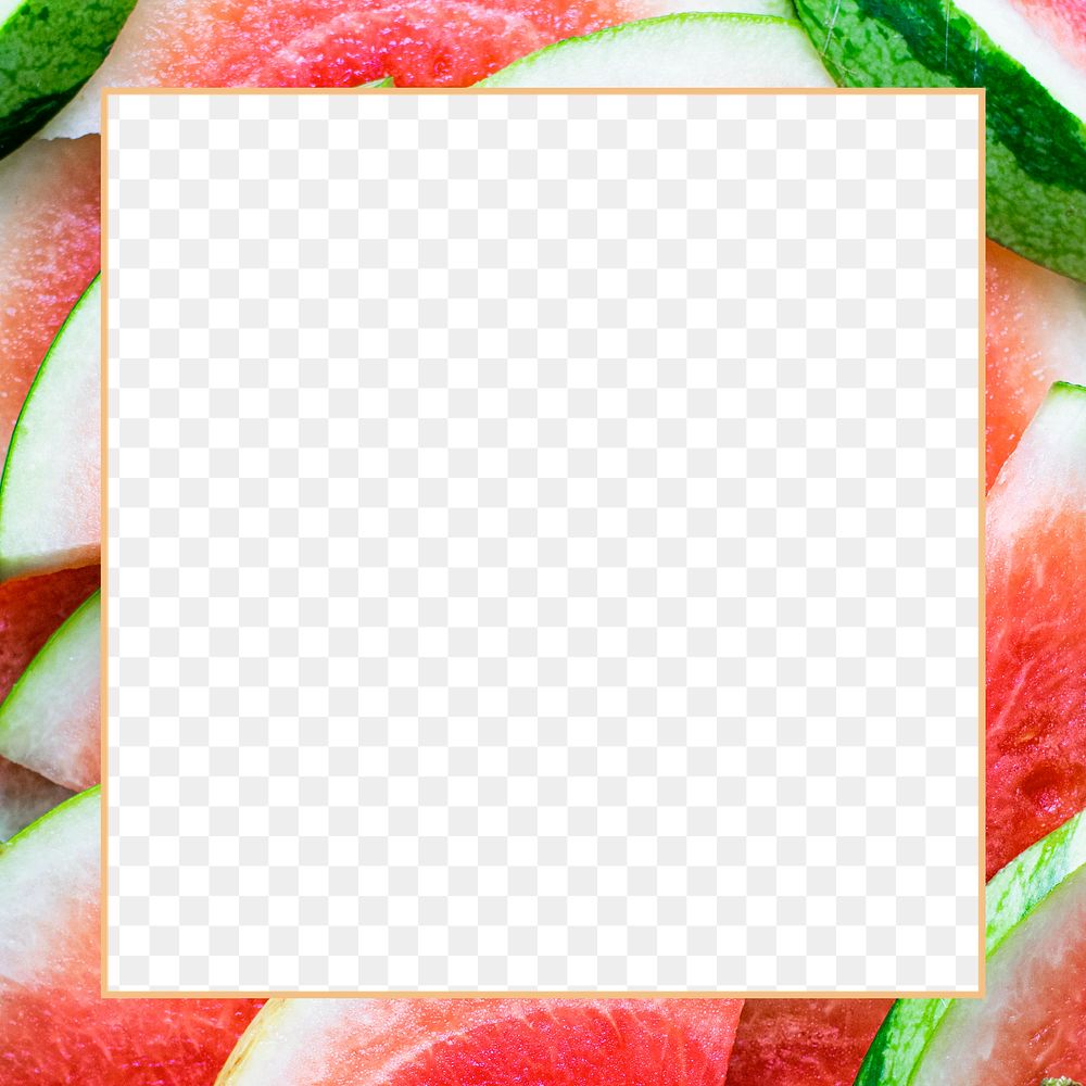 Watermelon transparent png frame background