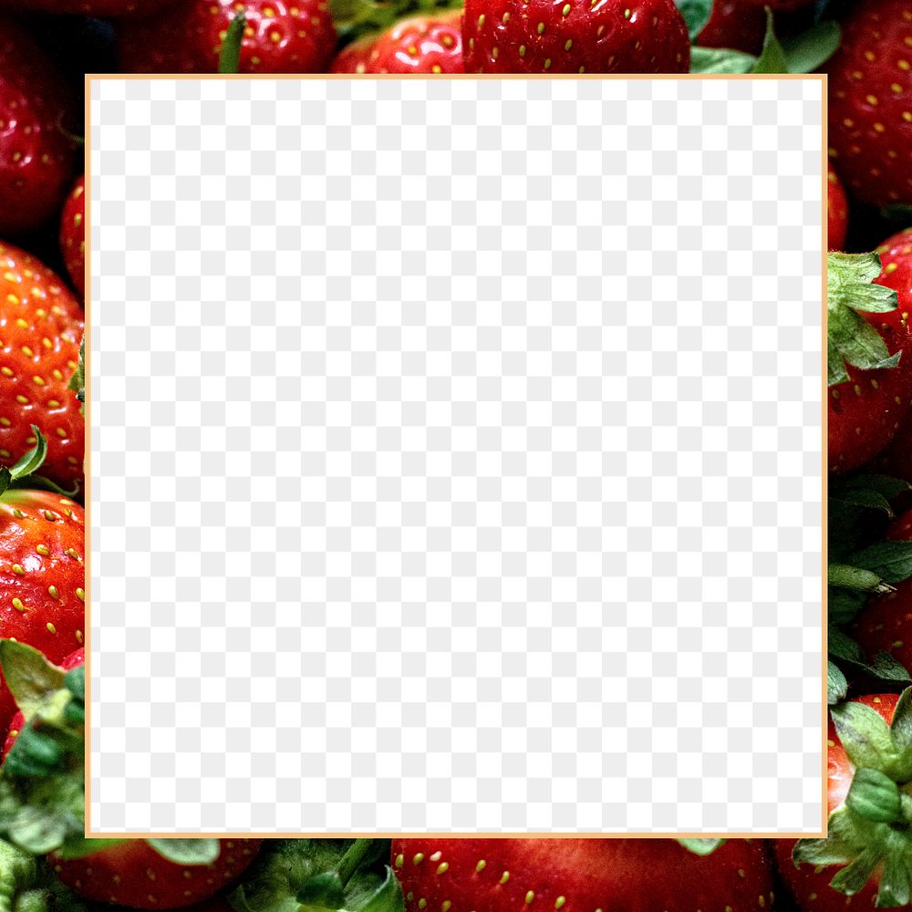 Strawberry transparent png frame background
