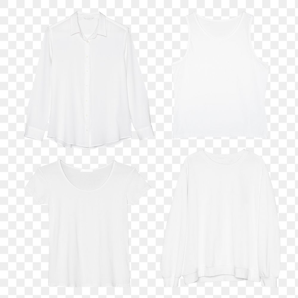 Png casual women&rsquo;s apparel mockup set