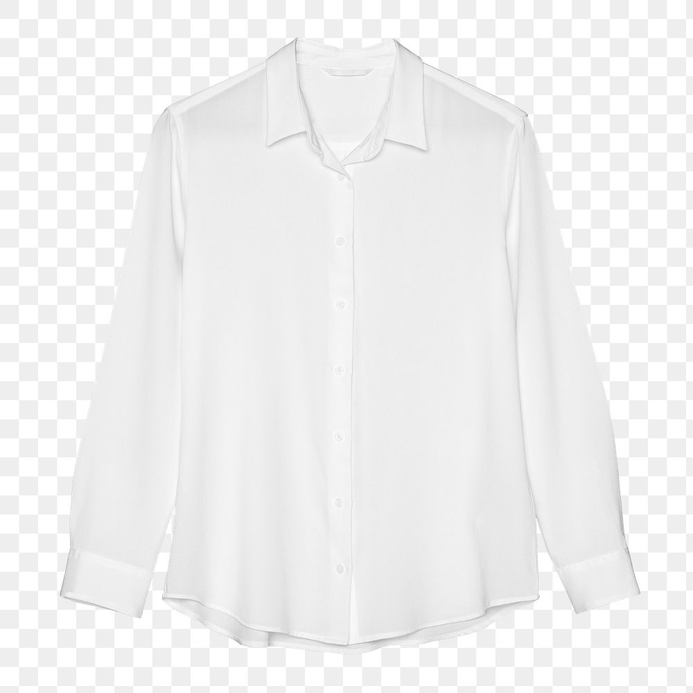 Png white blouse mockup women&rsquo;s casual apparel