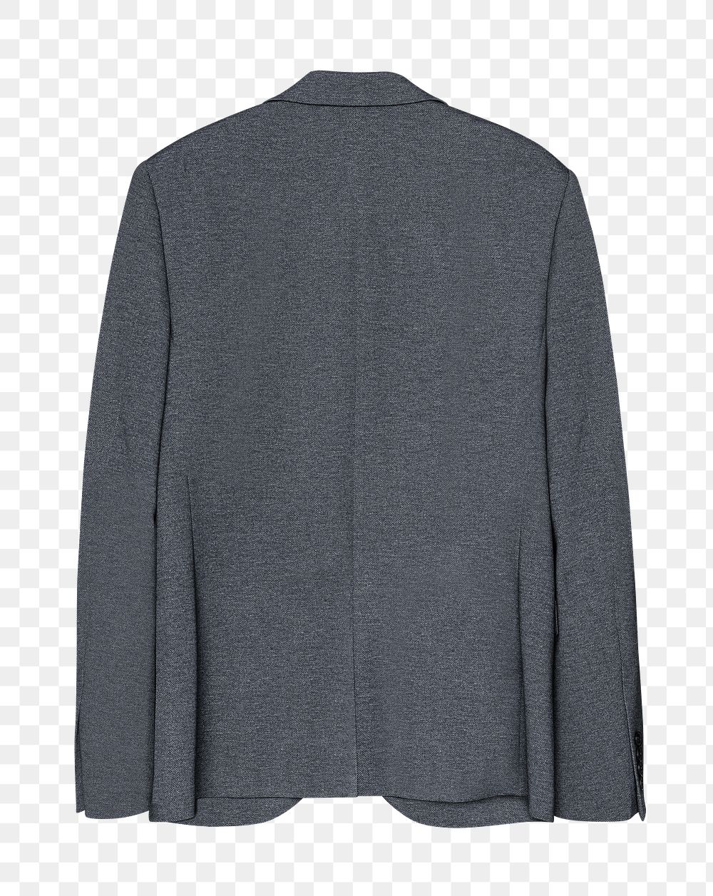 Png gray blazer mockup rear view casual men&rsquo;s wear