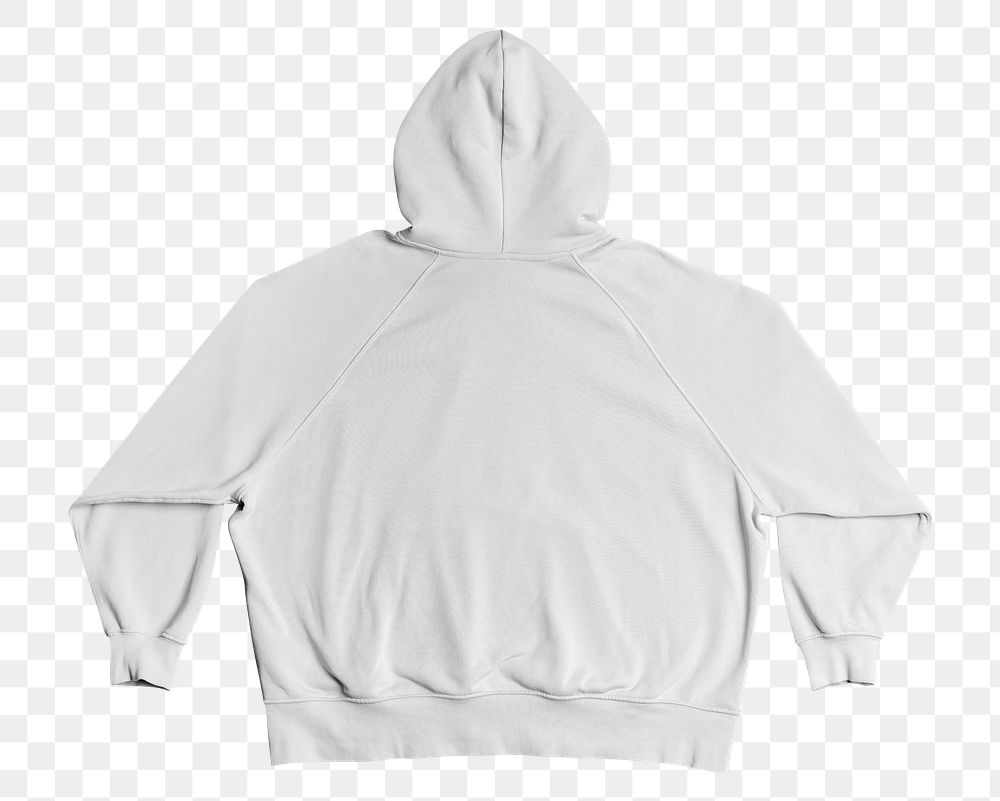 Png white hoodie mockup rear view