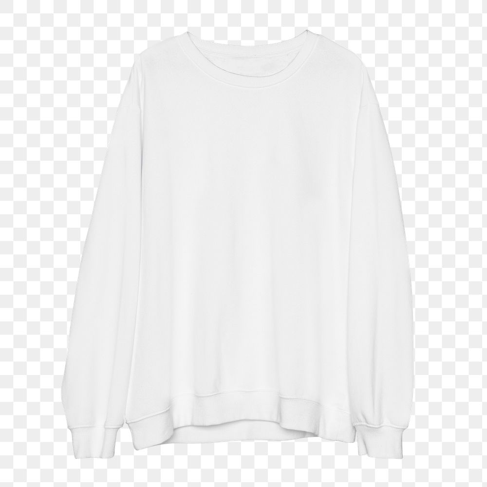 Png white jumper mockup unisex streetwear apparel
