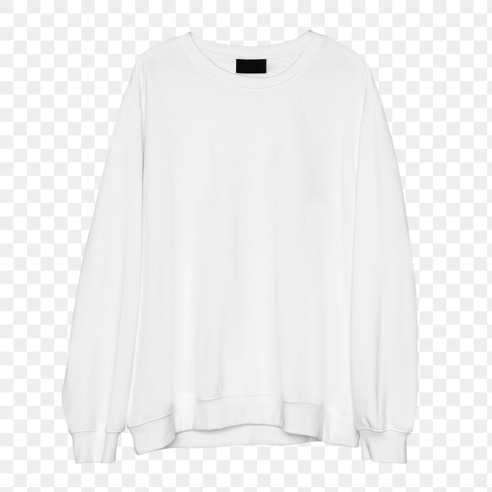 Png white jumper mockup unisex streetwear apparel