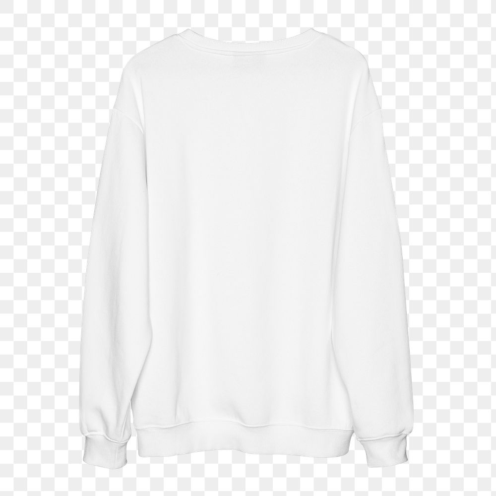 Png white jumper mockup unisex streetwear apparel