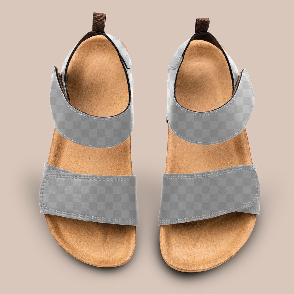 Png flip flop transparent mockup summer footwear fashion