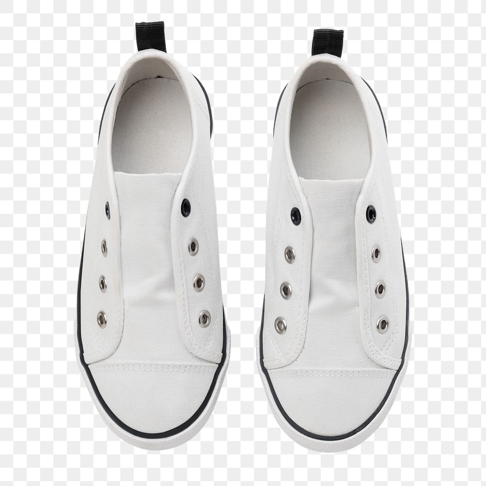 Png white slip-on mockup streetwear sneakers fashion