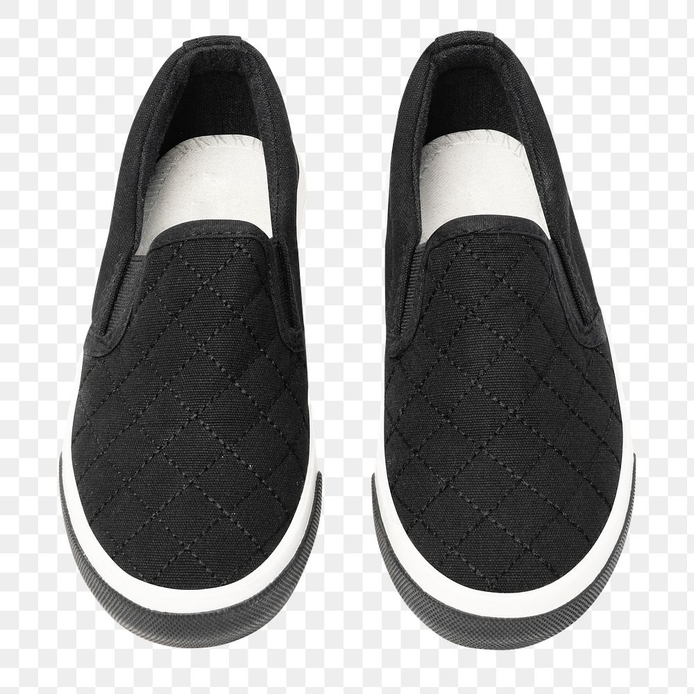 Png black slip-on mockup streetwear sneakers fashion
