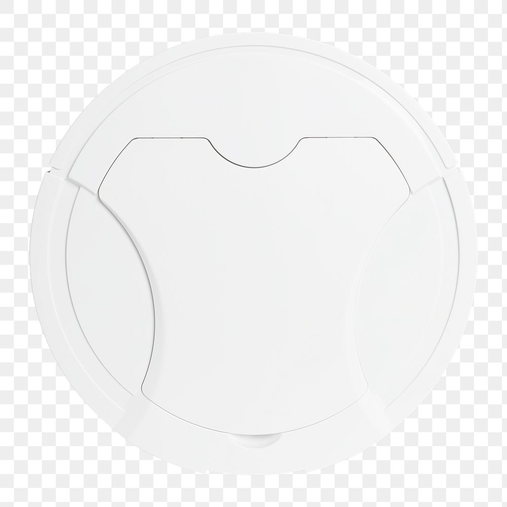 White robot vacuum cleaner png mockup home electronics