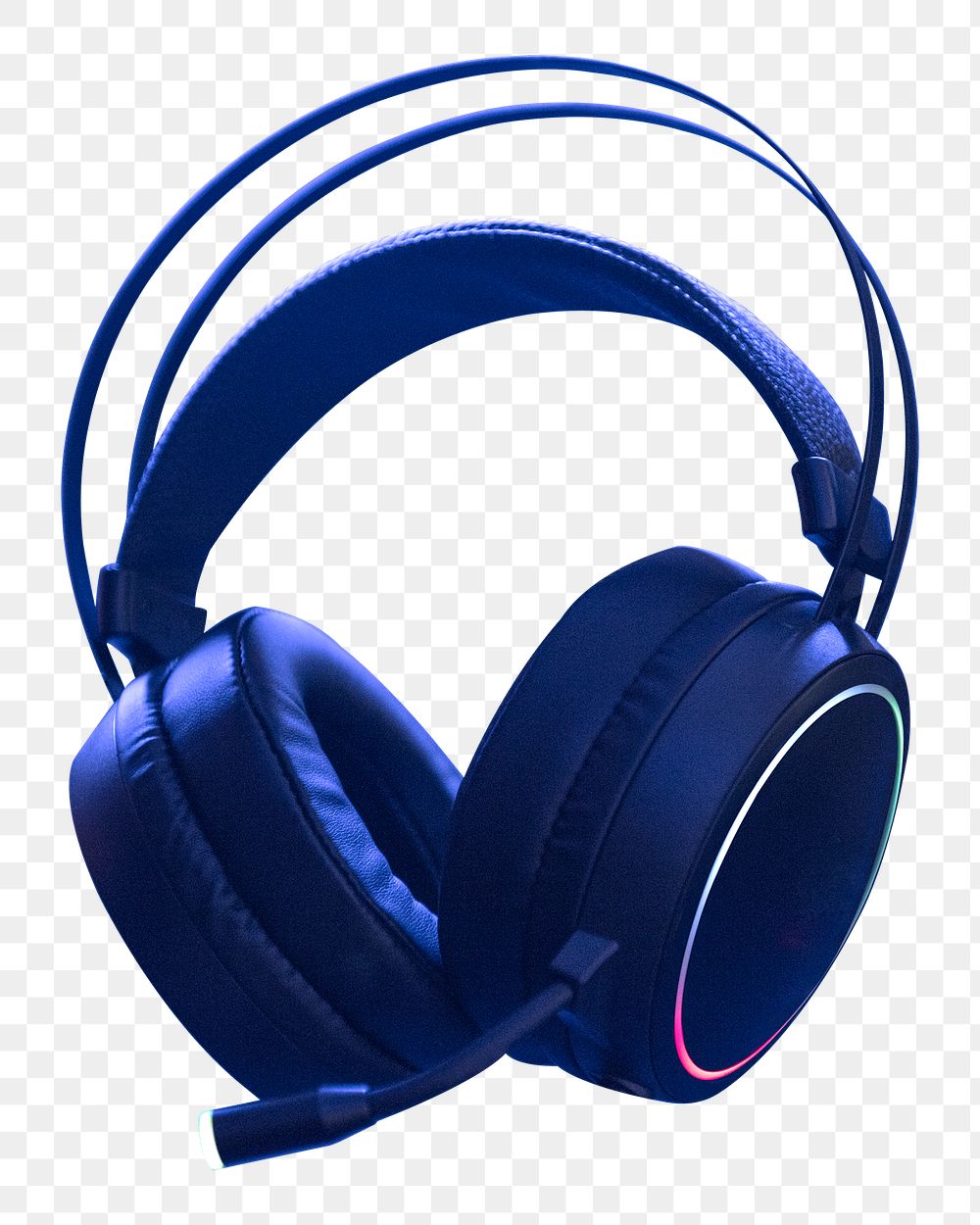 Blue headphones png digital device