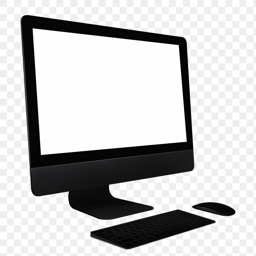 Computer monitor screen png mockup digital device