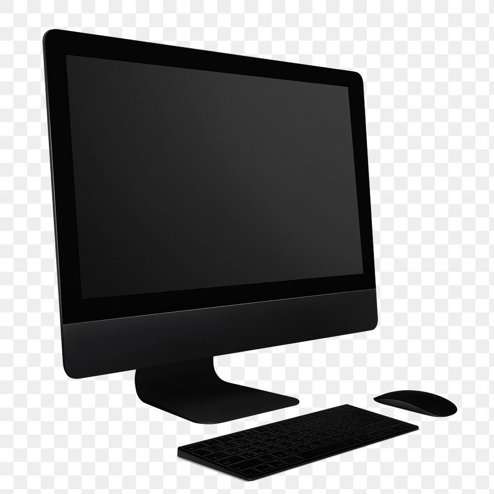 Computer monitor screen mockup png digital device