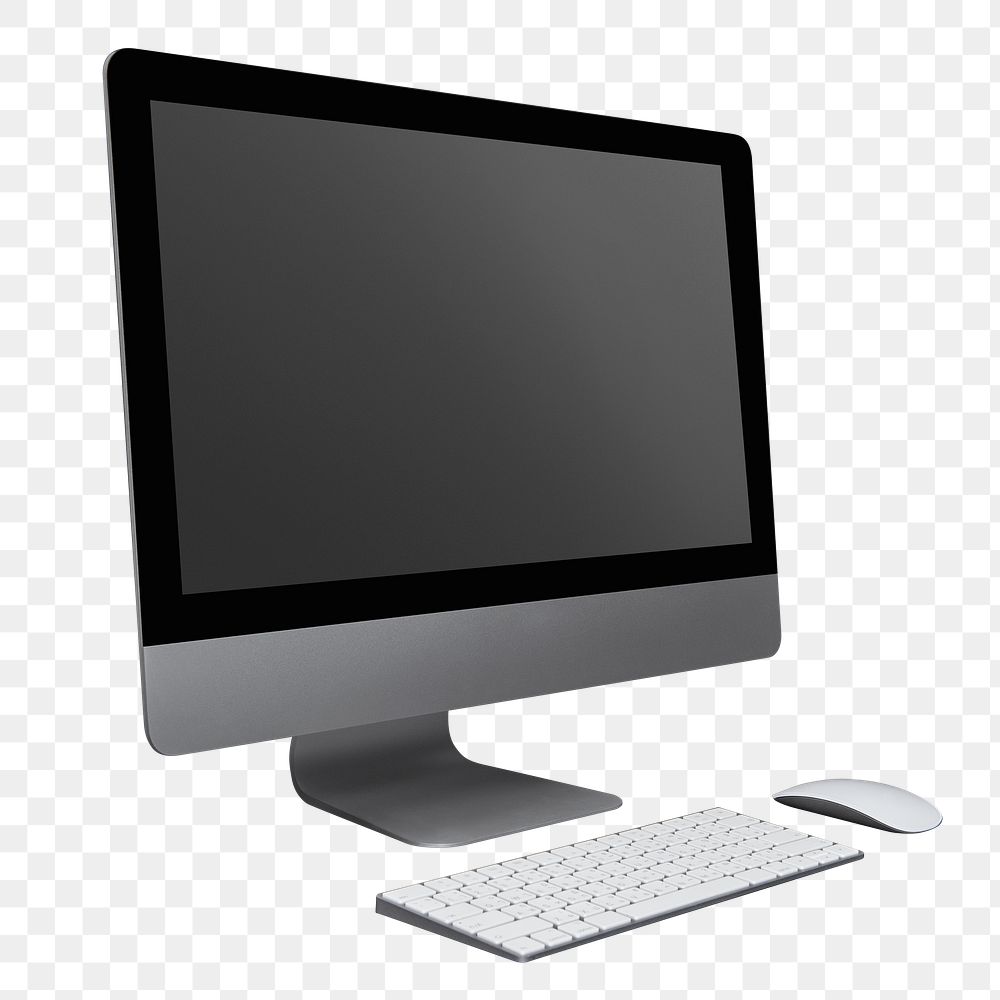 Computer screen mockup png digital device
