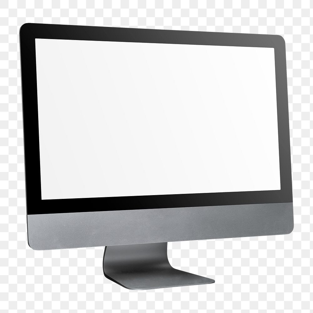 Computer monitor screen png mockup digital device