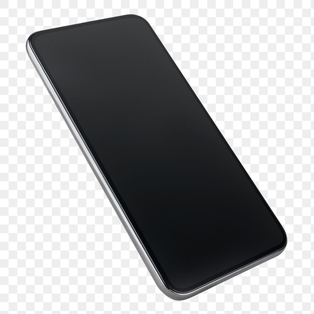 Mobile phone screen mockup png product showcase