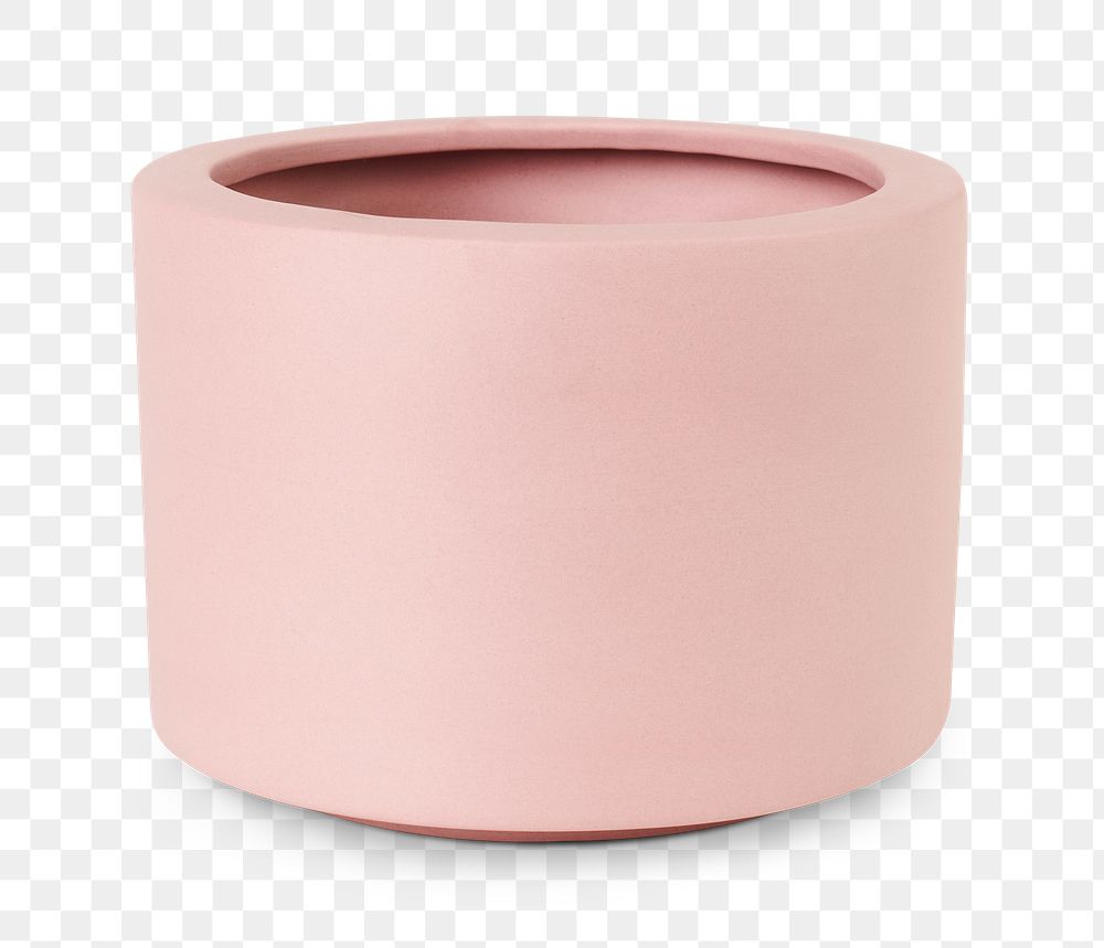 Plant pot png pink ceramic mockup