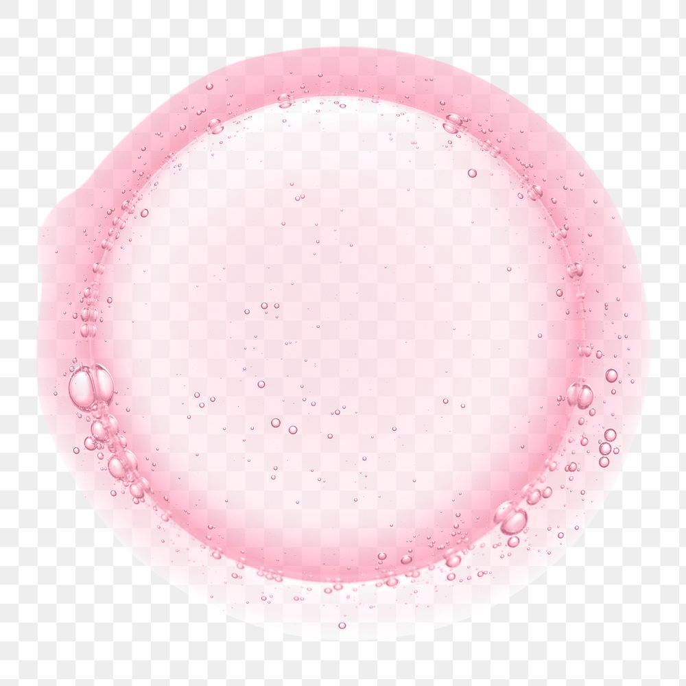 PNG pink liquid bubble macro shot