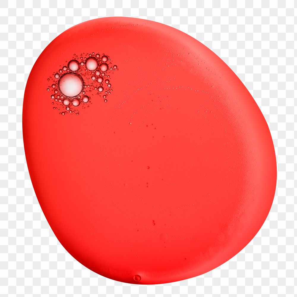 PNG red liquid bubble macro shot red blood cell