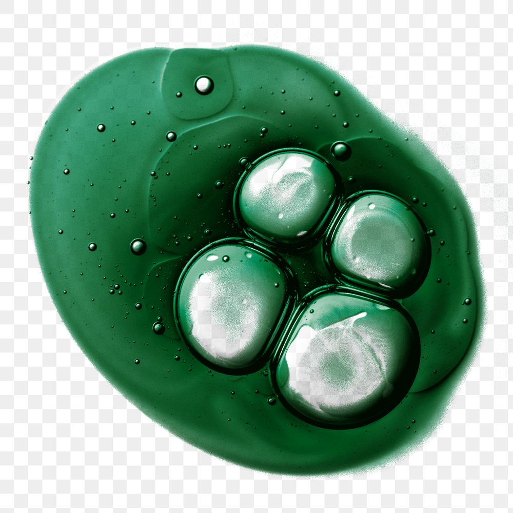 PNG green liquid bubble macro shot