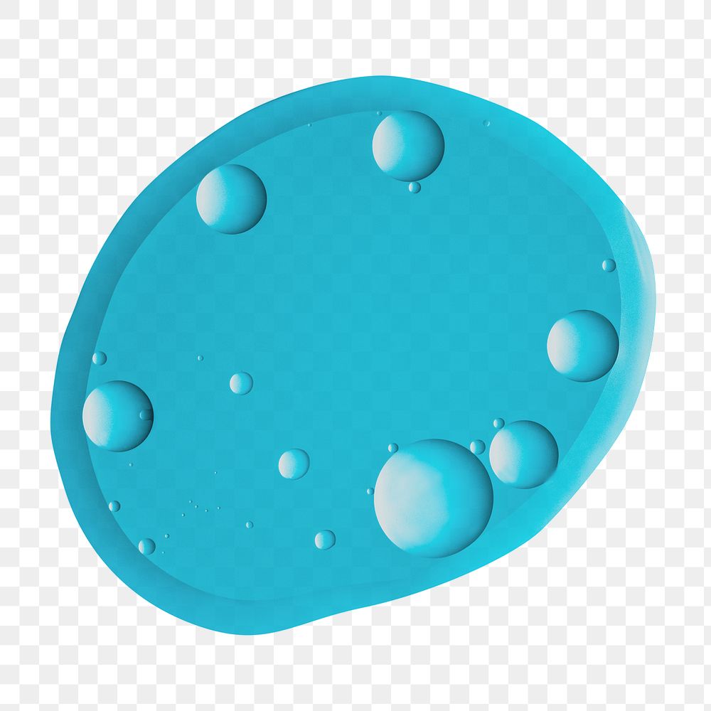 PNG oil bubble macro shot blue liquid abstract