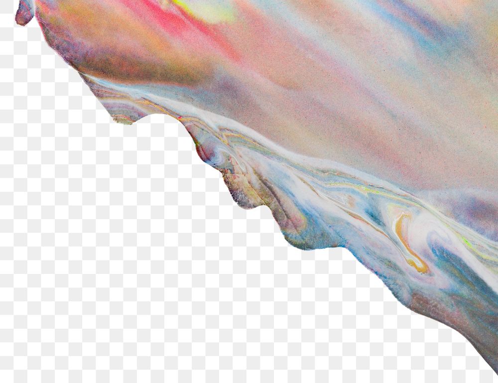 Marble swirl border png holographic DIY feminine experimental art