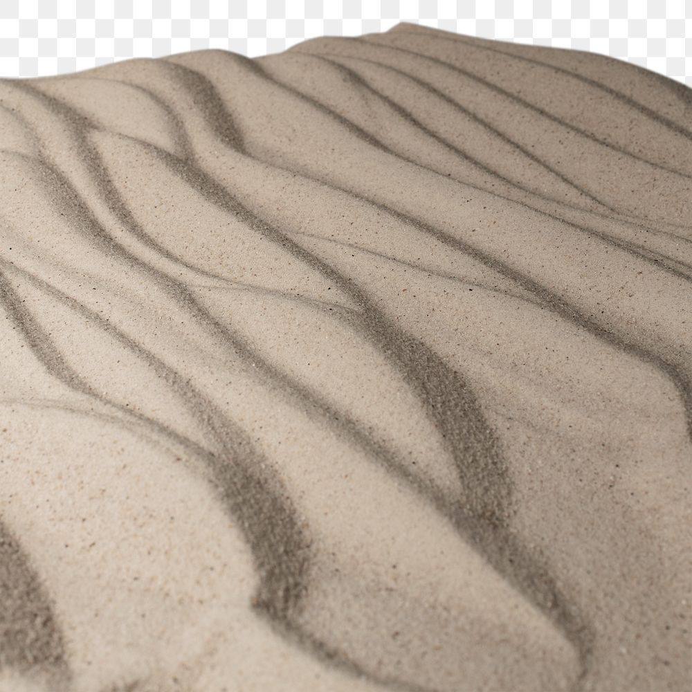 Beach sand png texture on transparent background