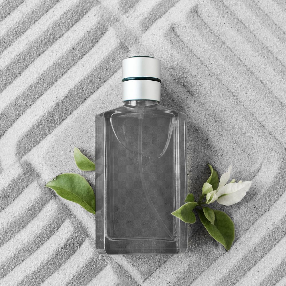 Luxury perfume bottle mockup png fragrance product packaging