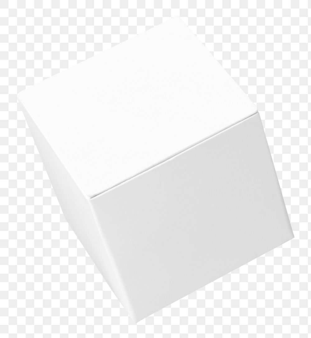 Blank white box mockup png design element