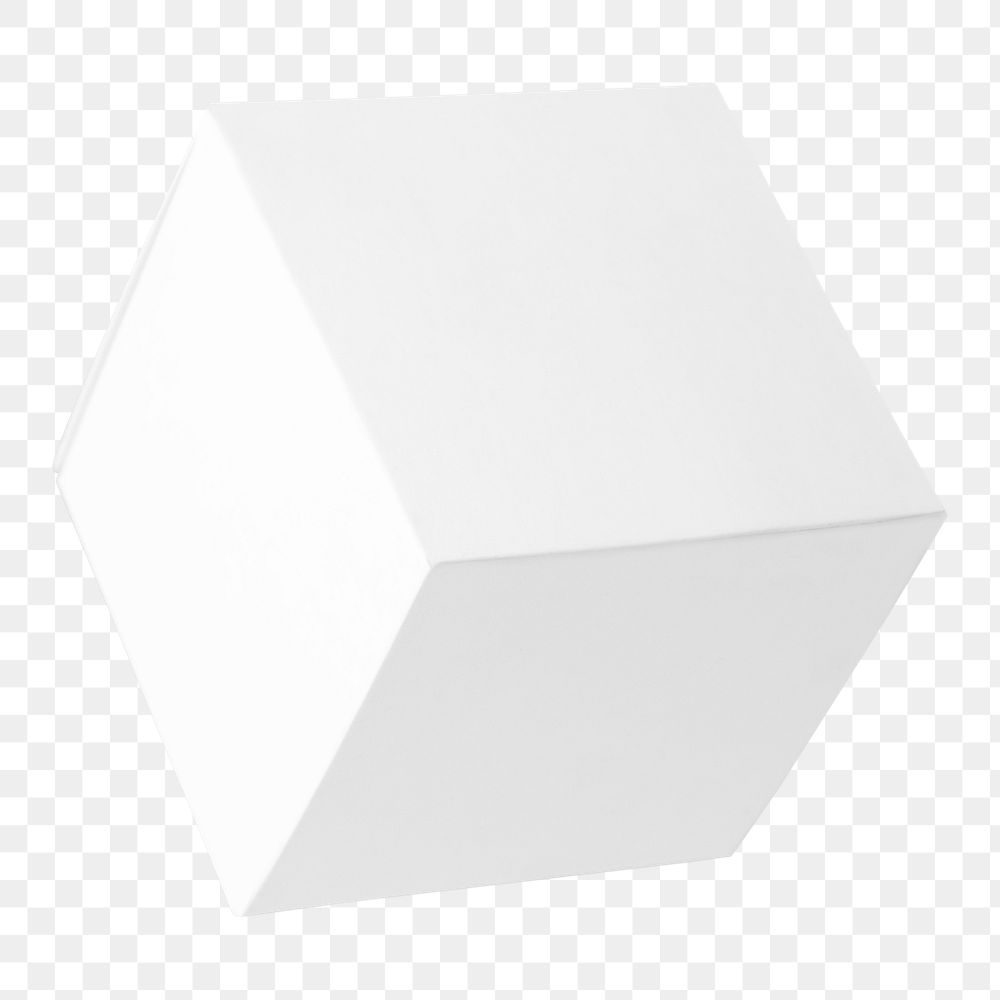 Blank white box mockup png design element