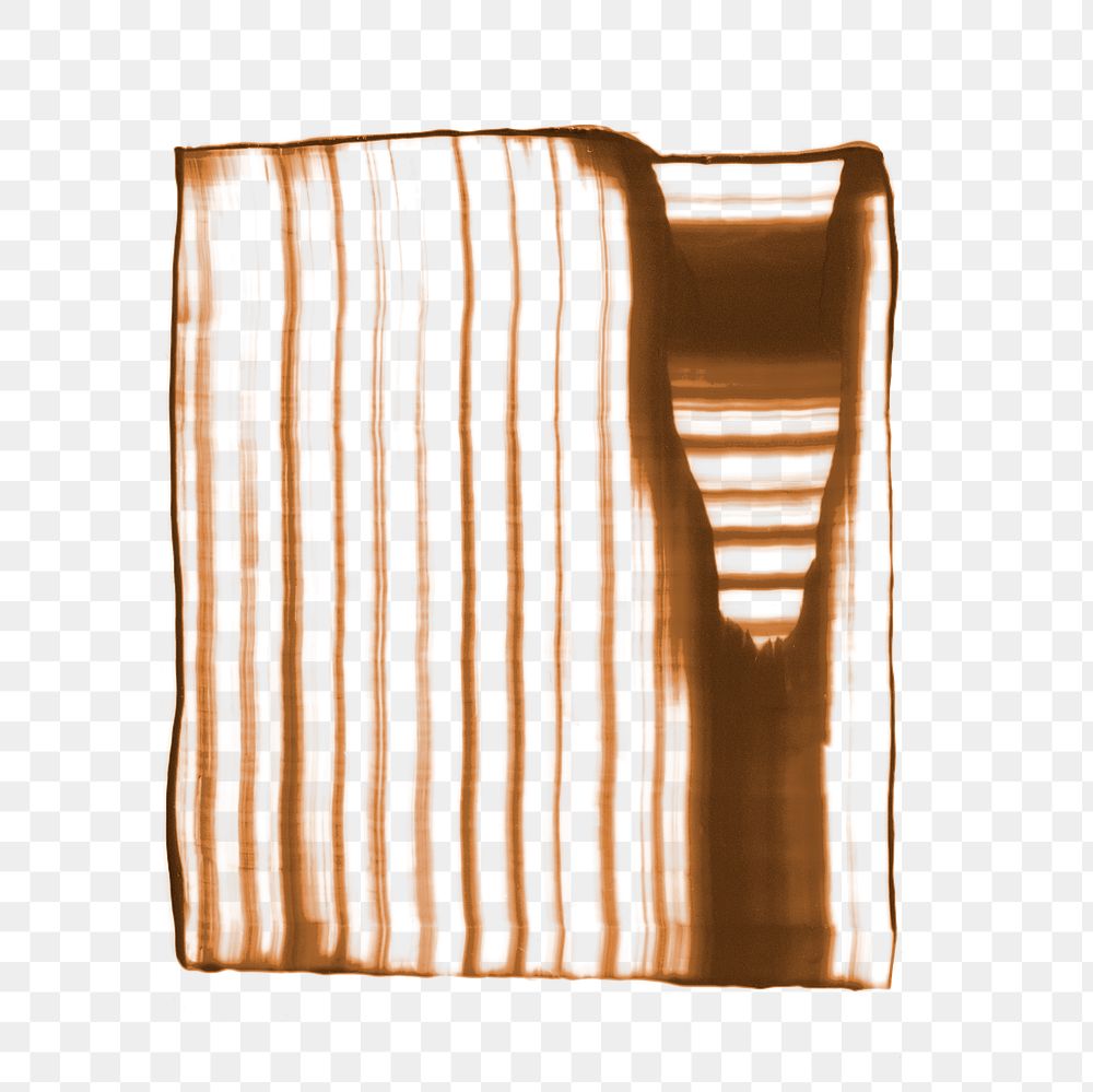 Brown comb painted texture png square abstract DIY graphic experimental art