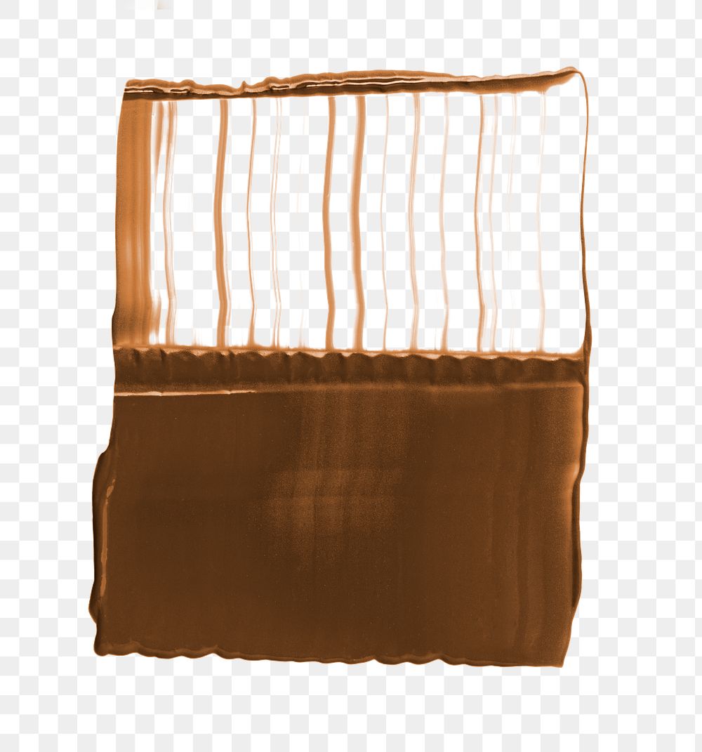 Brown comb painted texture png square abstract DIY graphic experimental art