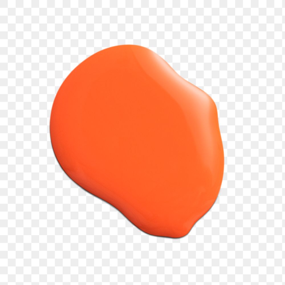 Orange paint drop png/ design element