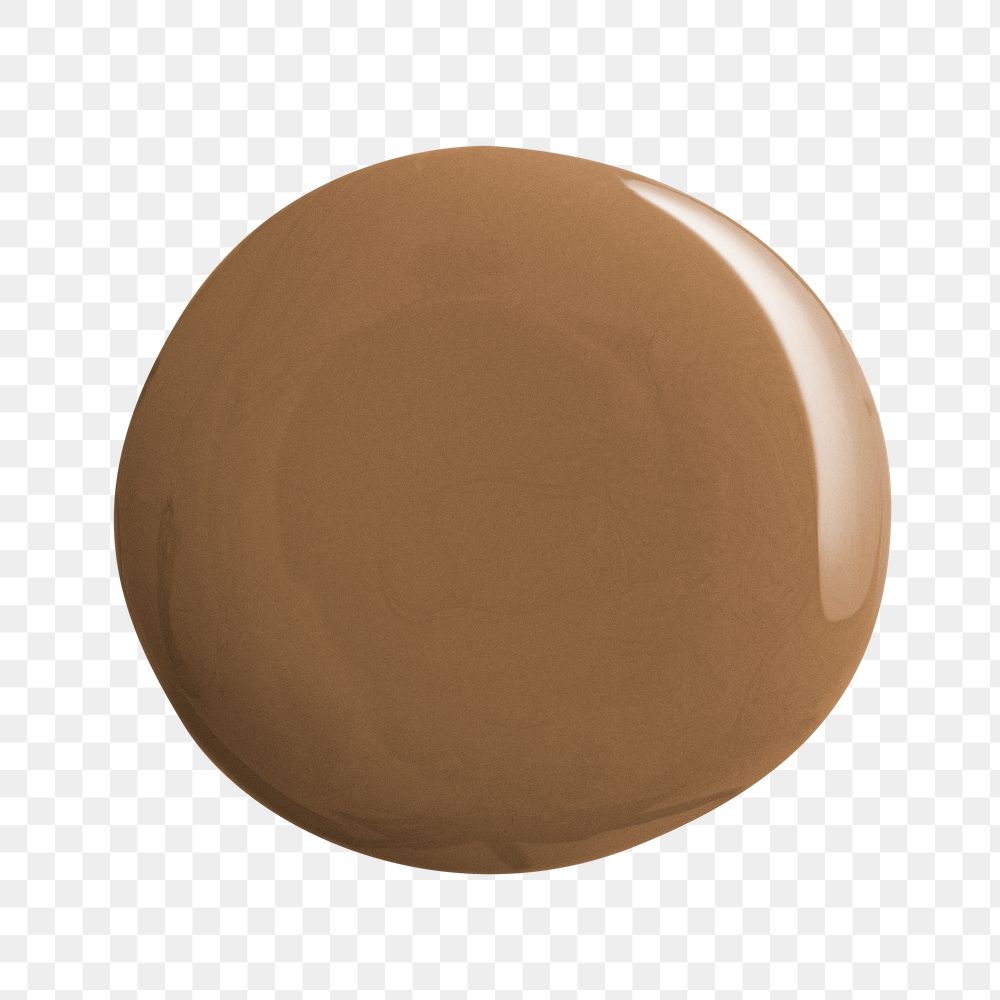 Brown paint blob png element