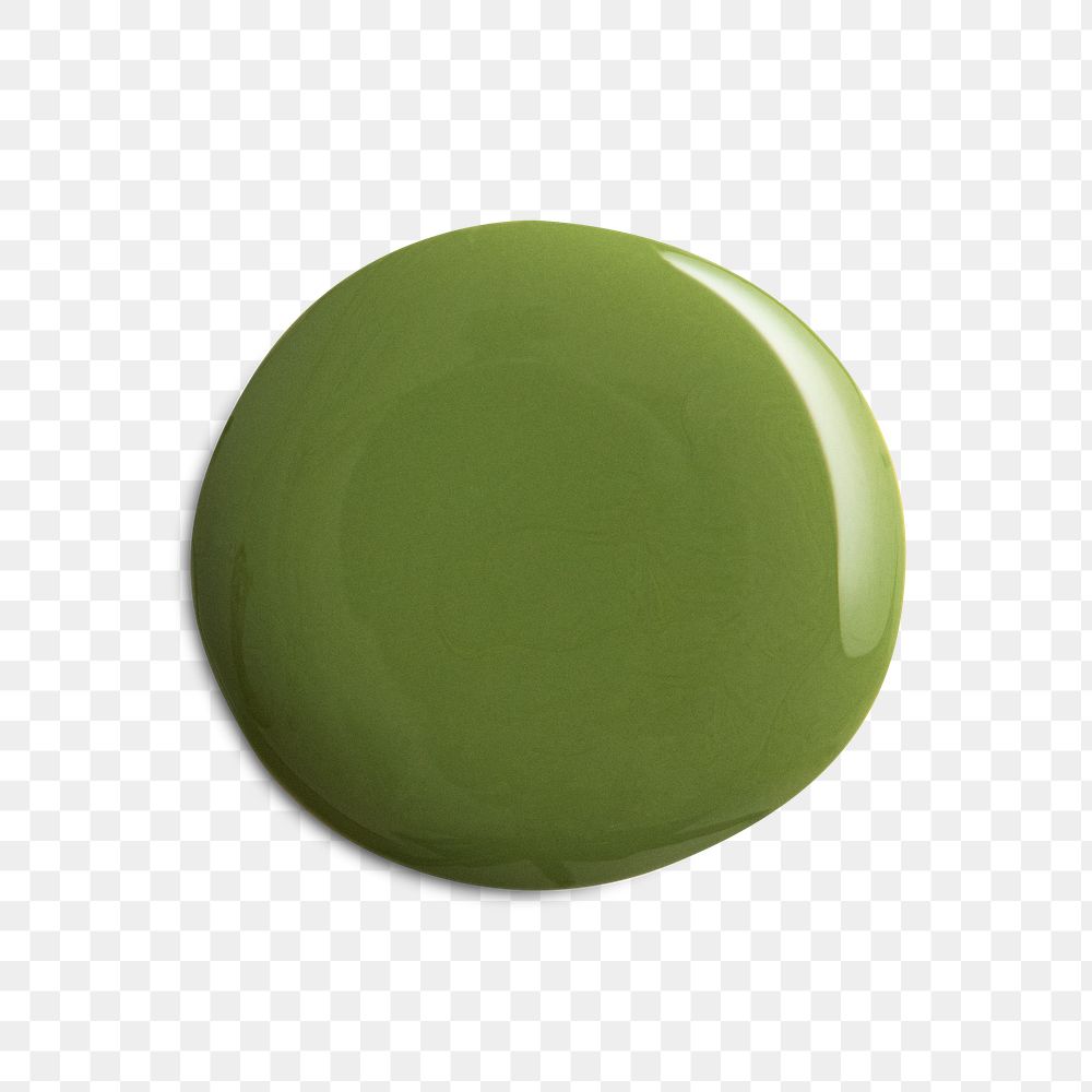 Green paint blob png element