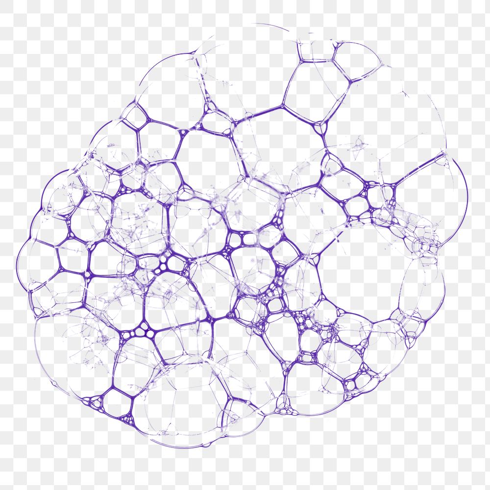 Purple bubble art png element graphic