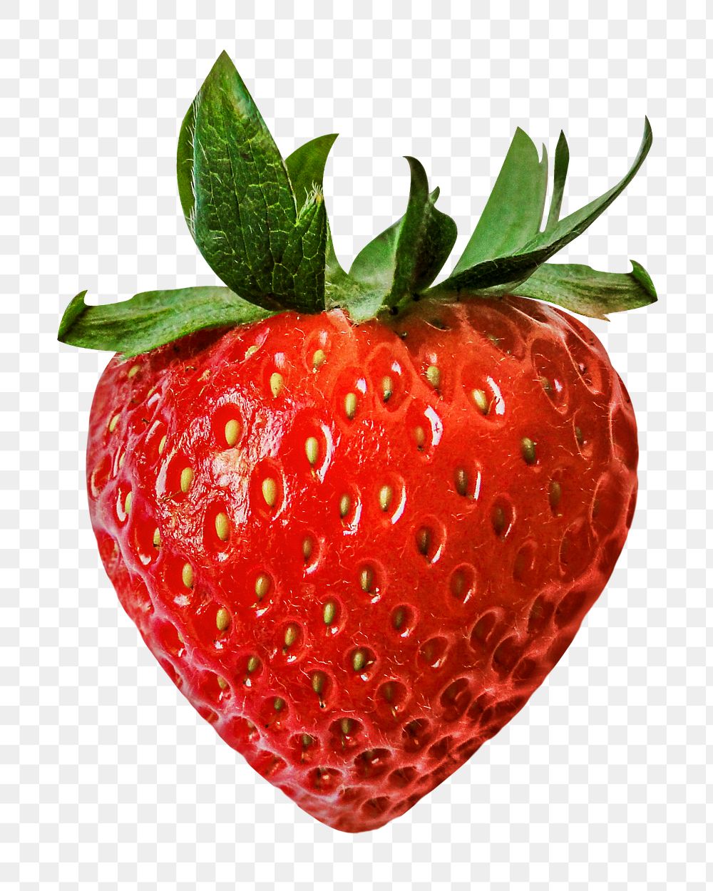 Strawberry png sticker, red citrus fruit on transparent background