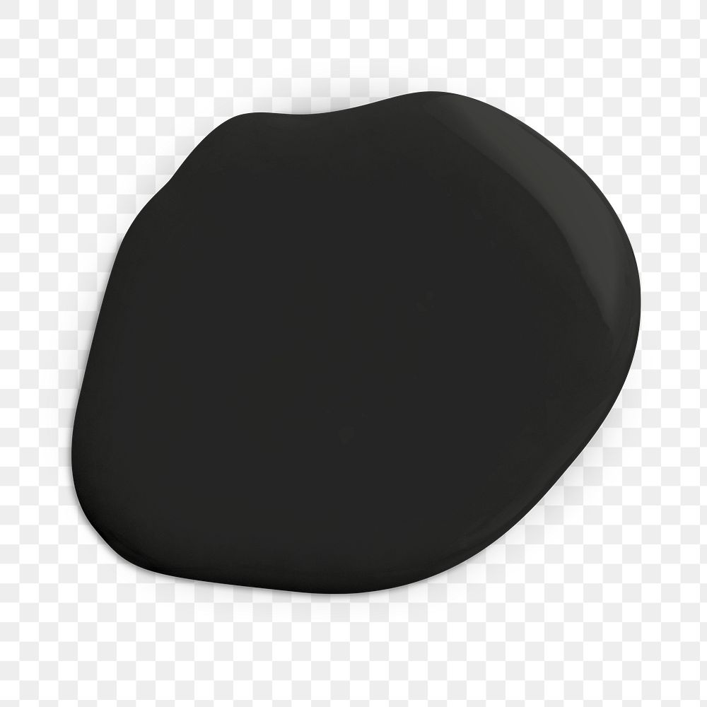 Black paint abstract shape png creative art in modern style