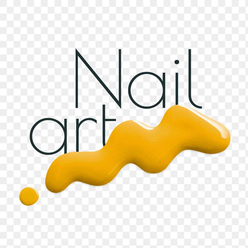 Nail art business logo png creative color paint style