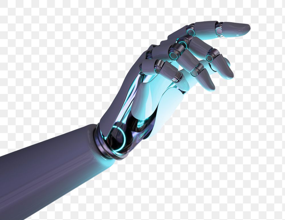 Cyborg png hand, technology of artificial intelligence