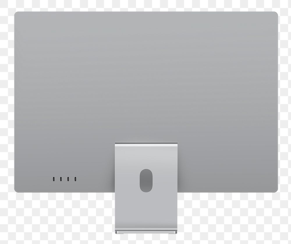 Computer png mockup gray digital device minimal style