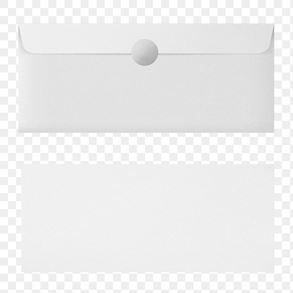 Envelope png mockup stationery white minimal style