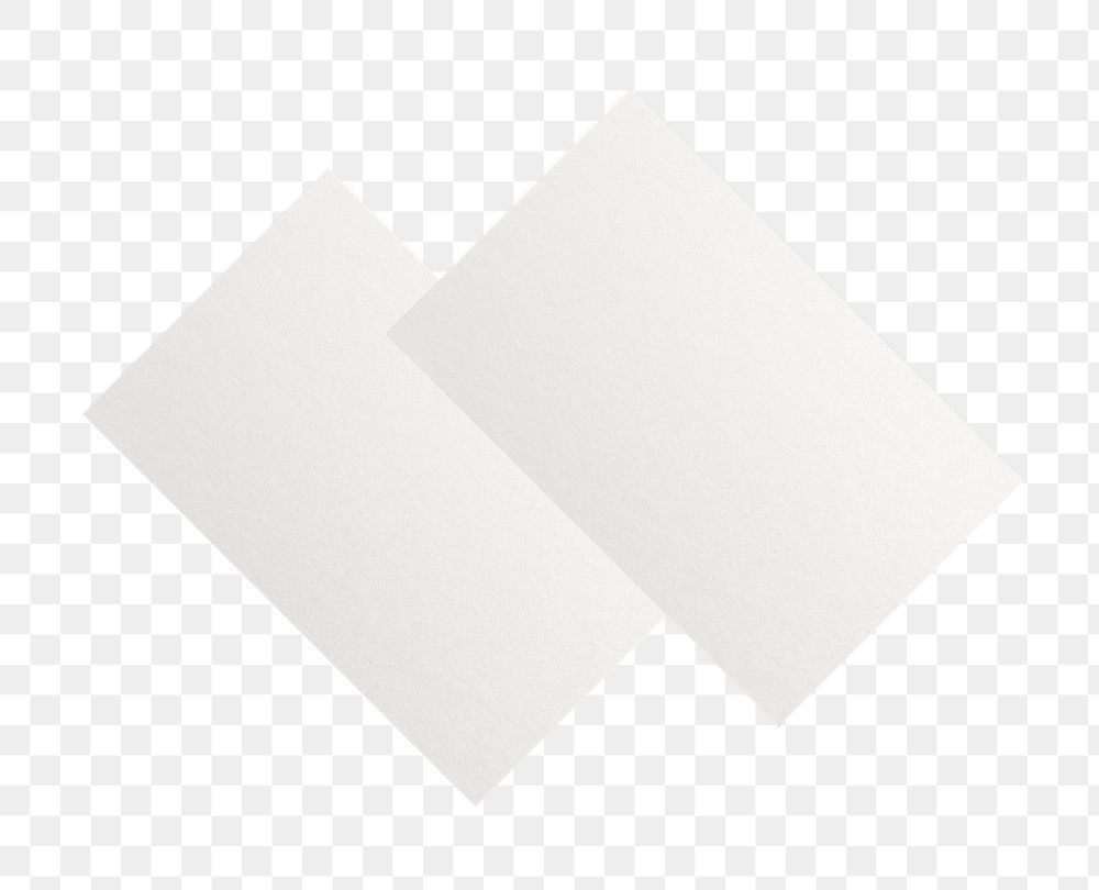 Png business card mockup in white