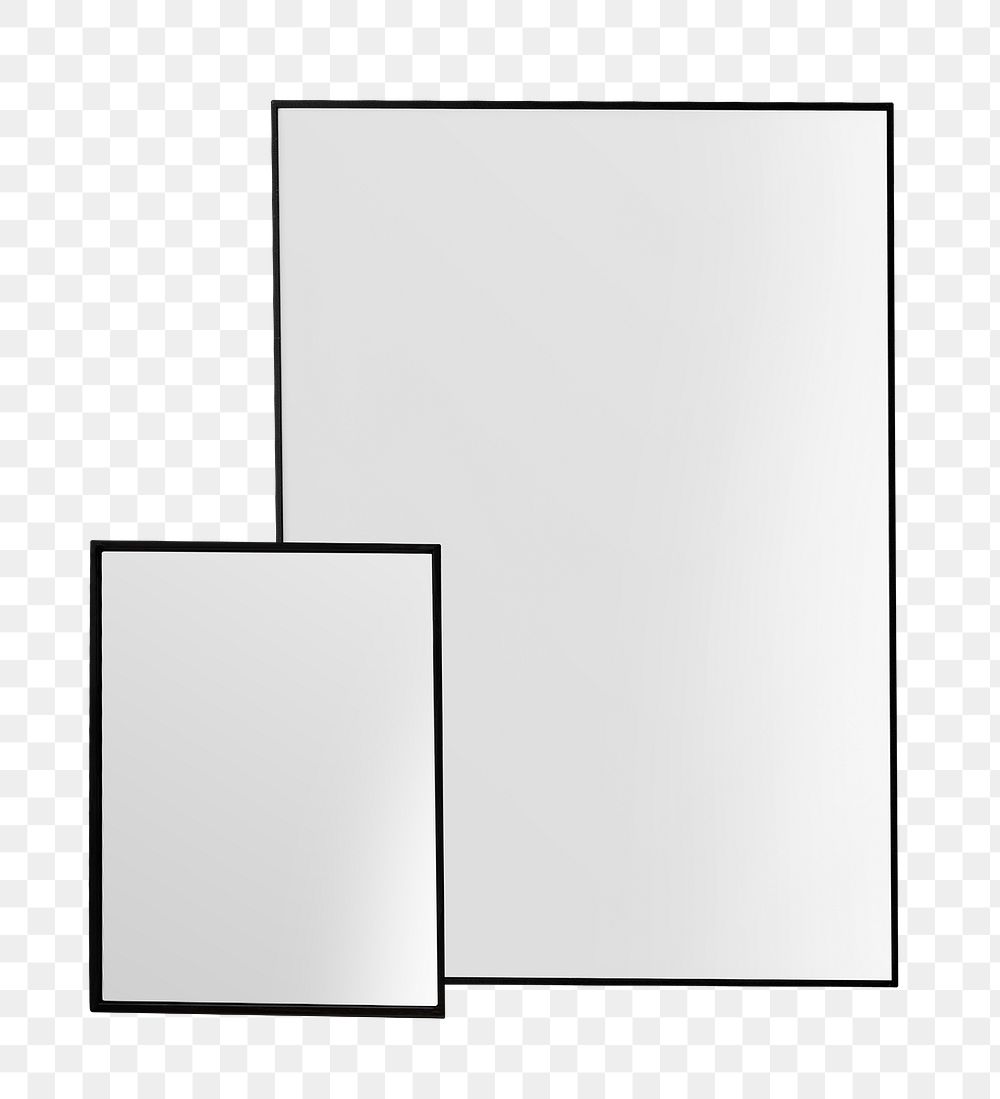 Png picture frame mockup minimal wall decoration home interior
