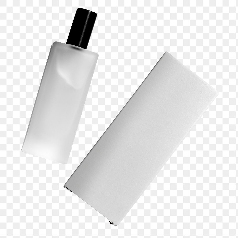 Bottle png mockup box beauty product packaging