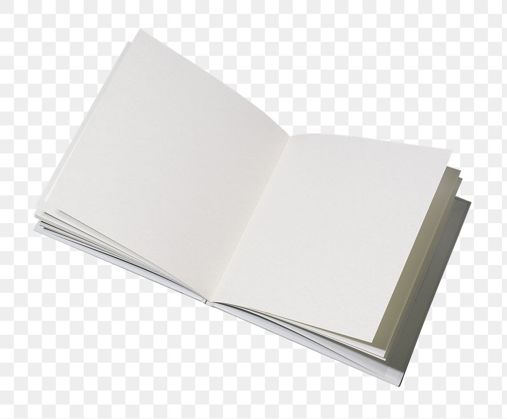 Blank book png, transparent background