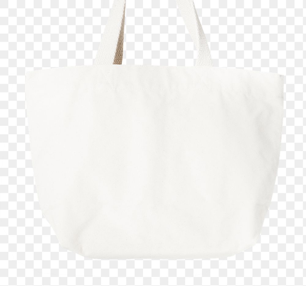 White tote bag png on transparent background 