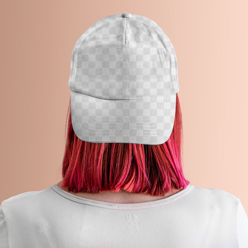 Baseball cap png mockup, transparent with blank design space