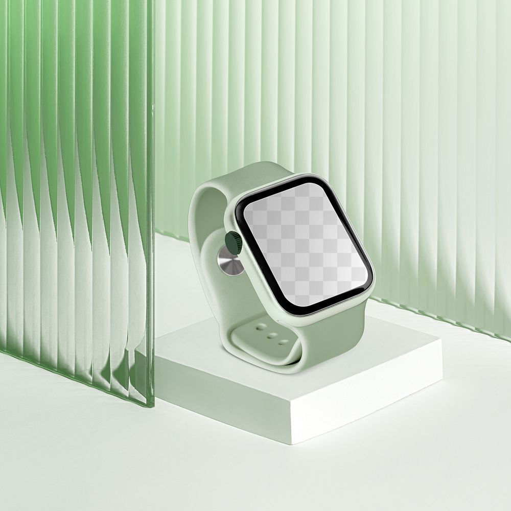 Smartwatch png screen mockup, wearable digital device