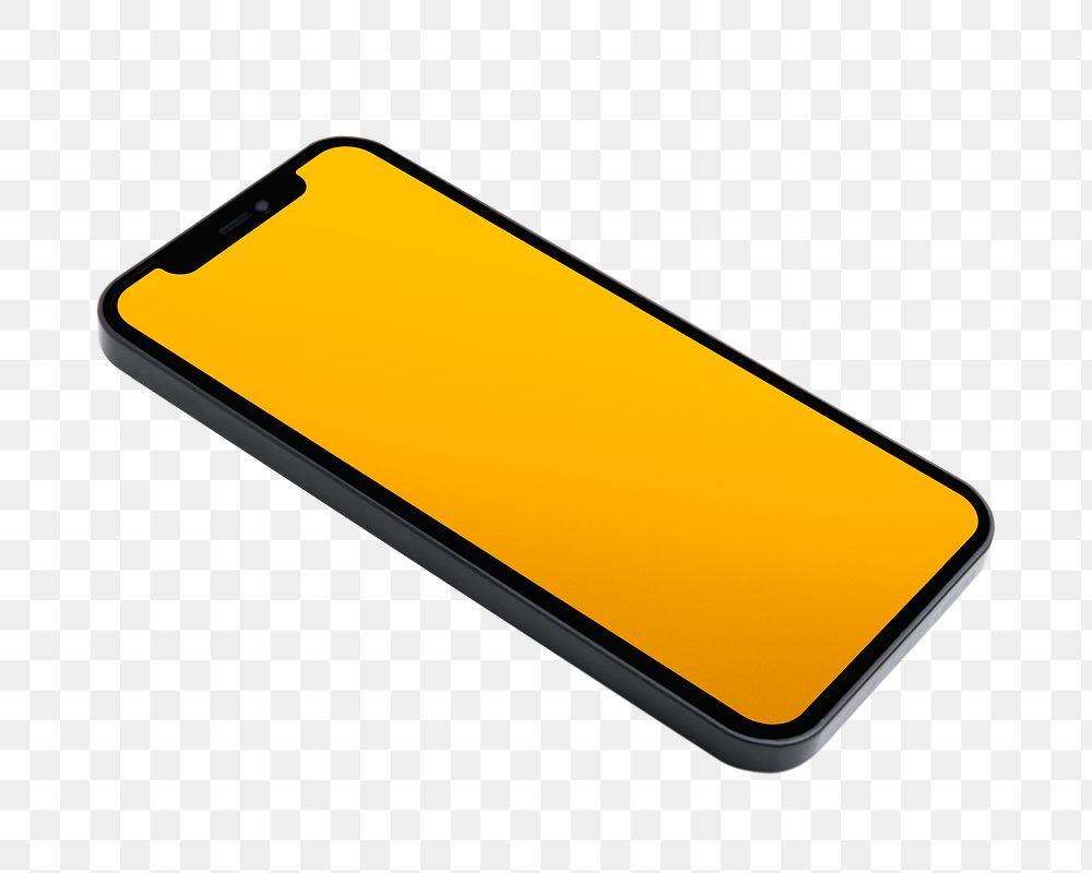 Smartphone png object, digital device with blank design space