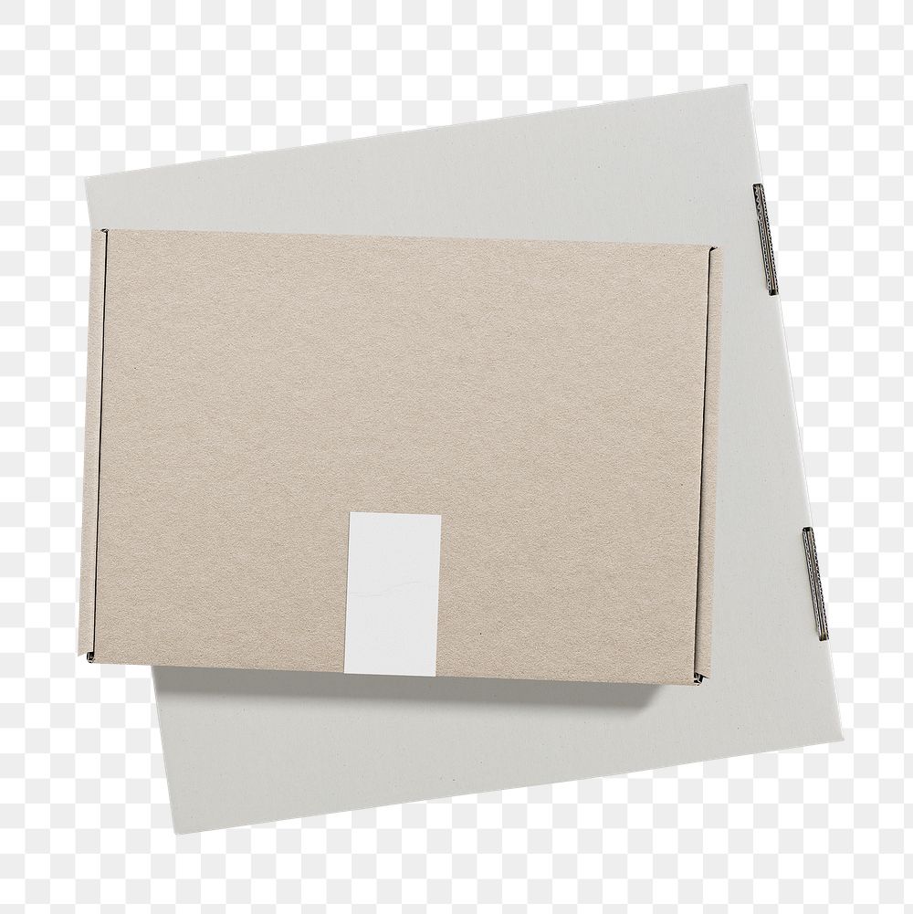 Paper box package png sticker, isolated object in transparent background
